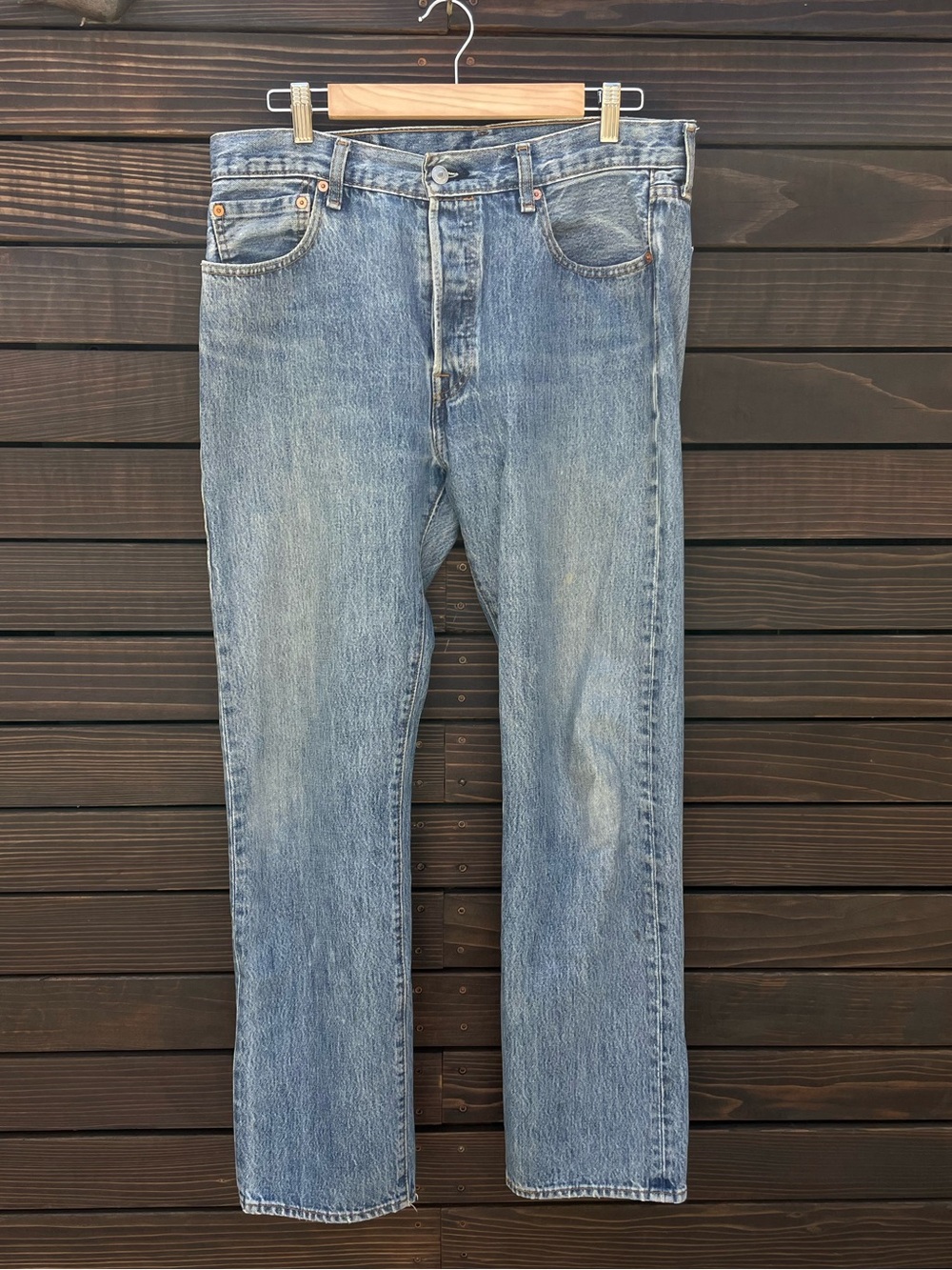 Vintage Levi's 501 Men's Light Blue Straight Jeans